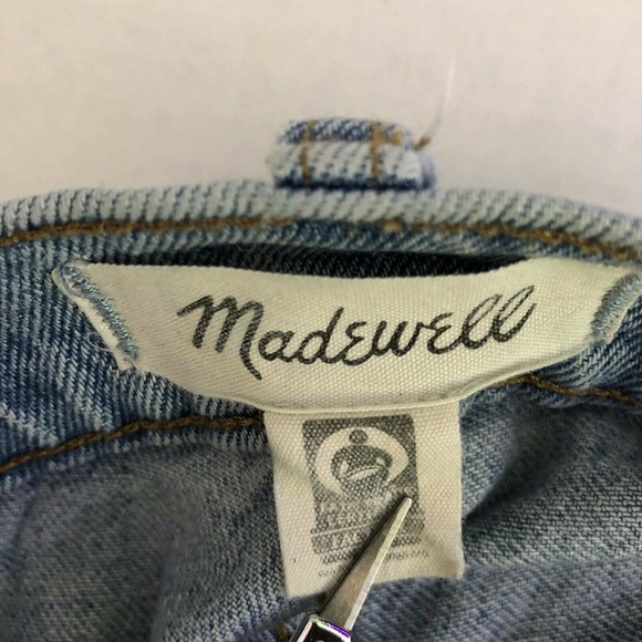 Madewell High Rise Denim Shorts Size 26 Raw Hem - Picture 7 of 9